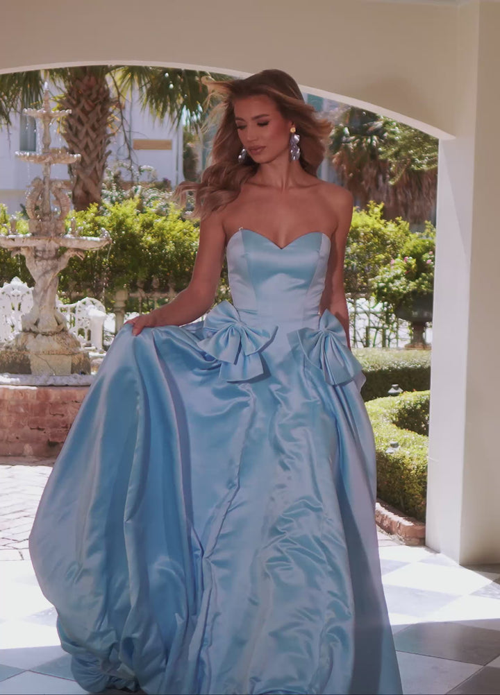 Rachel Allan 71035 Strapless Sweetheart Satin A-Line Prom Dress 2026