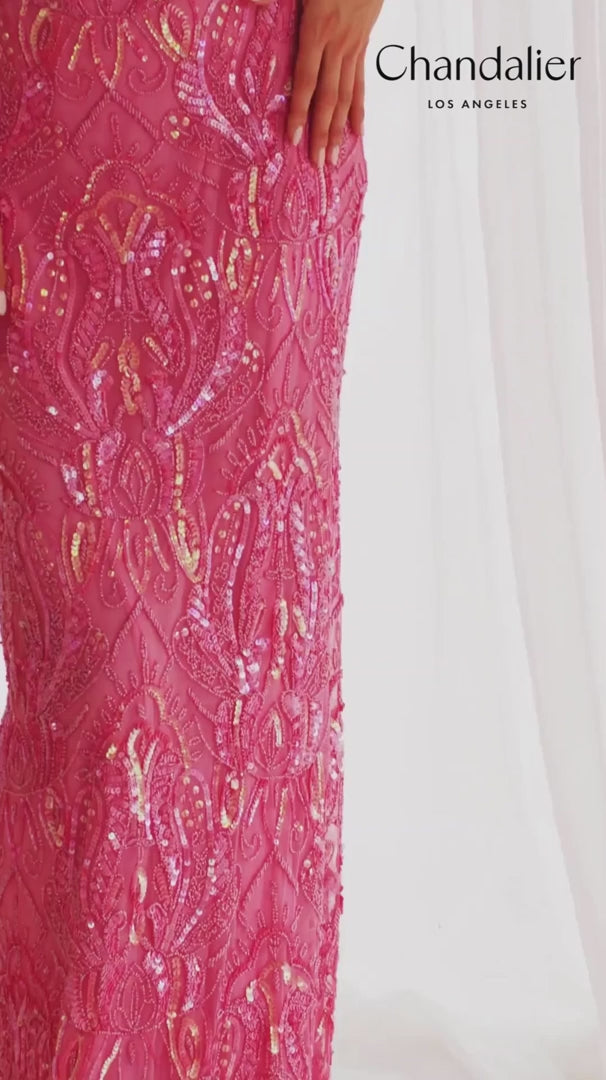 Chandalier 30047 V-Neck Sleeveless Sheath Prom Dress 2026