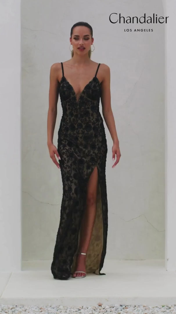 Chandalier 30126 V Neckline Sleeveless Prom Dress 2026