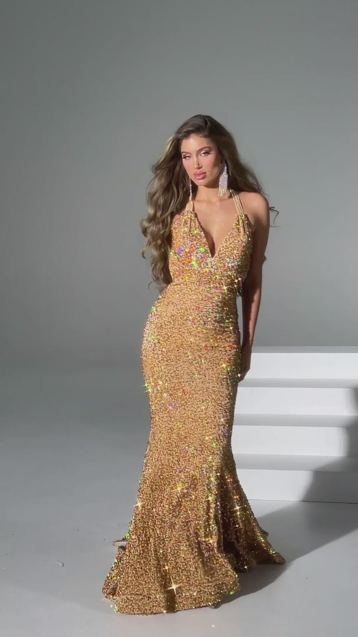 فستان بورشيا وسكارليت PS23519