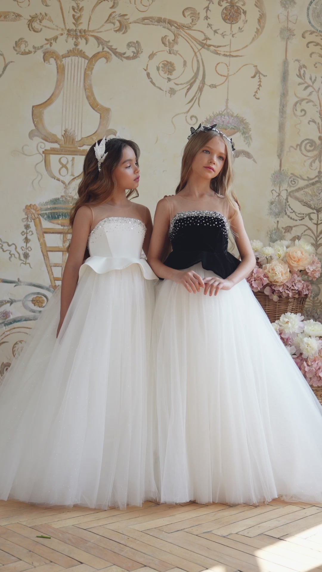 Pentelei 3815 Glitter Tulle Kids Dress