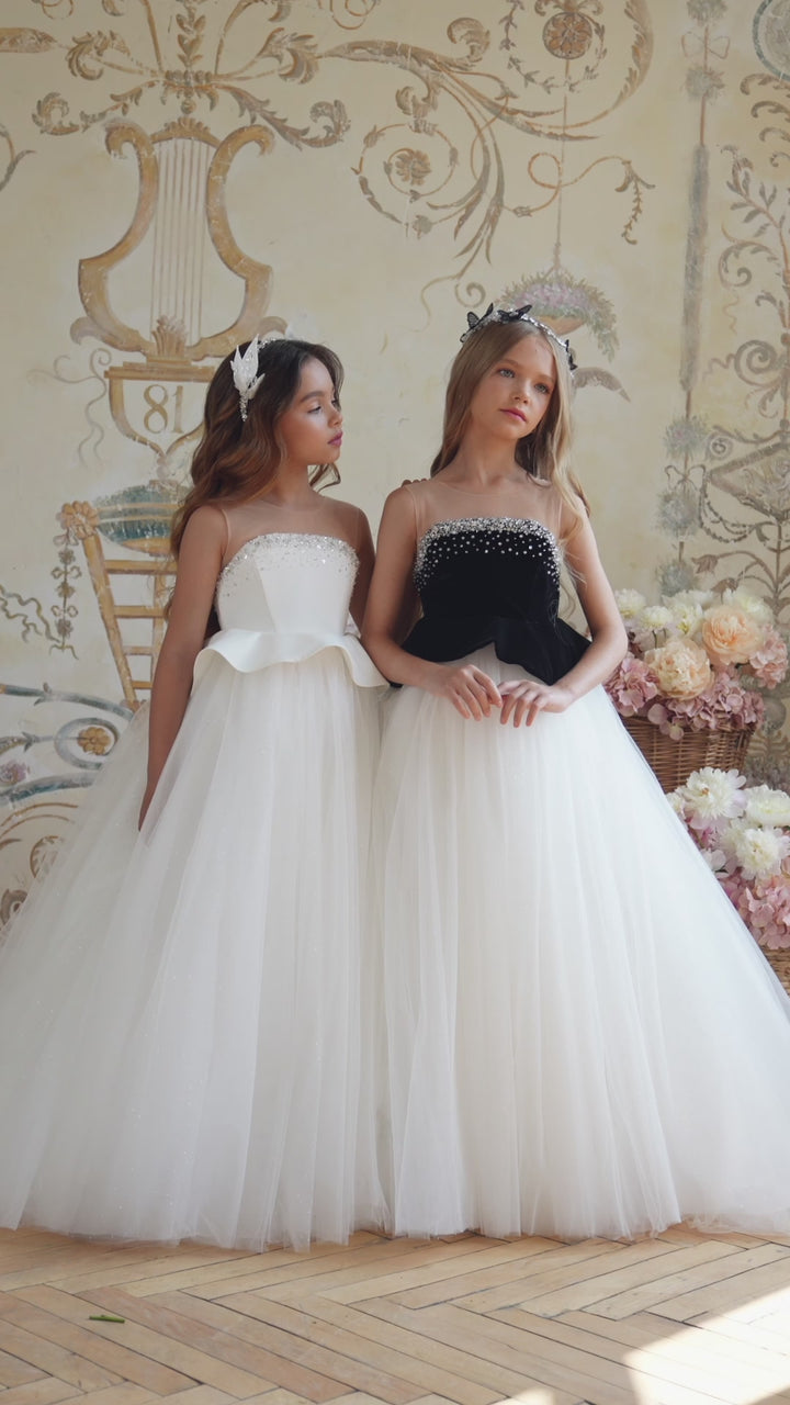 Pentelei 3815 Glitter Tulle Kids Dress