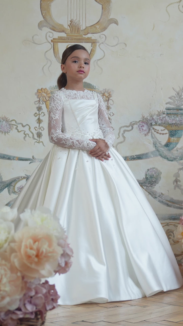 Pentelei 3827 Embellished Kids Dress
