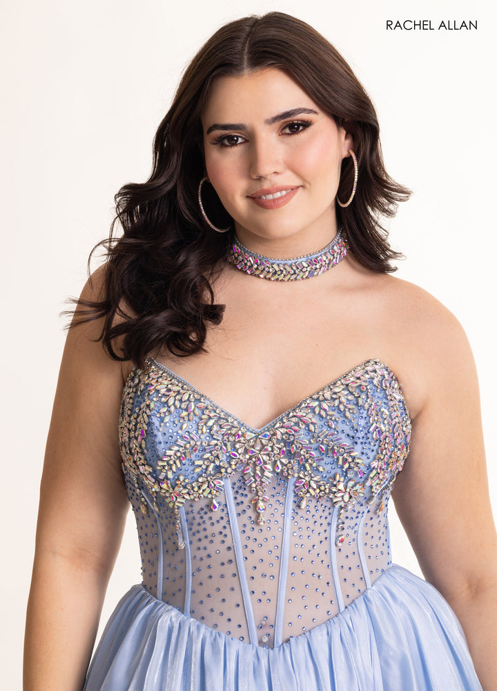 Rachel Allan 70998 Crystal Beaded Corset A-Line Prom Dress 2026