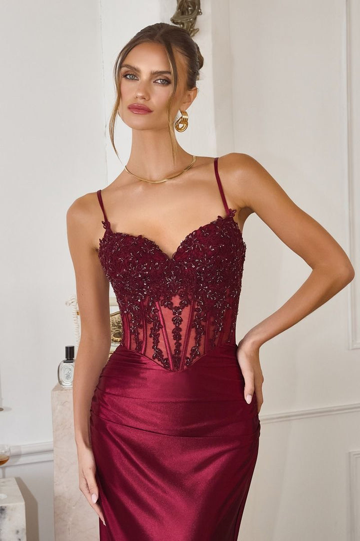 Amoris T819 Beaded Corset Prom 2026 Dress