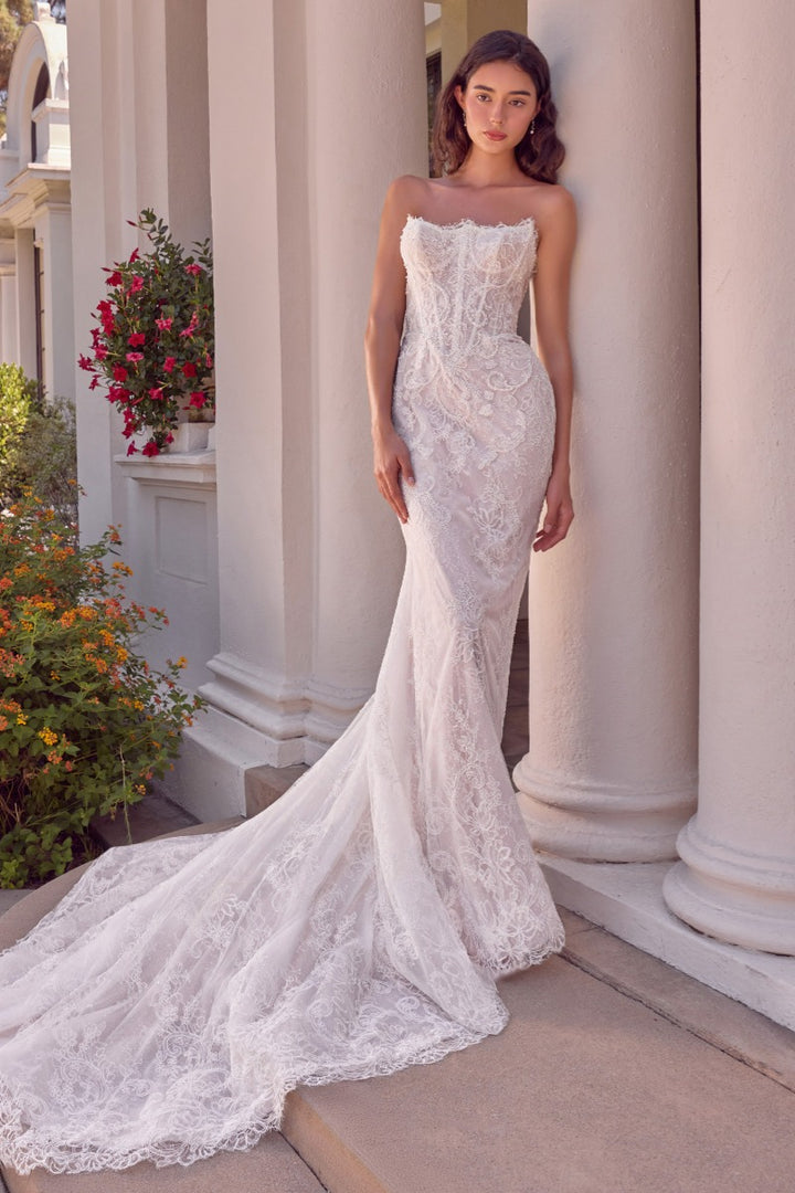 Andrea & Leo Couture WL080 front, strapless