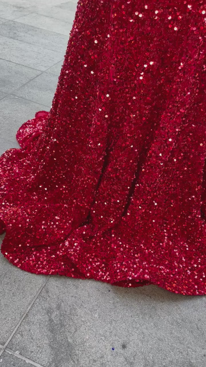 فستان بورشيا وسكارليت PS22350